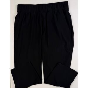 T by Talbots Womens Black Pull On Ankle Pants Petite Elastic Waist Career